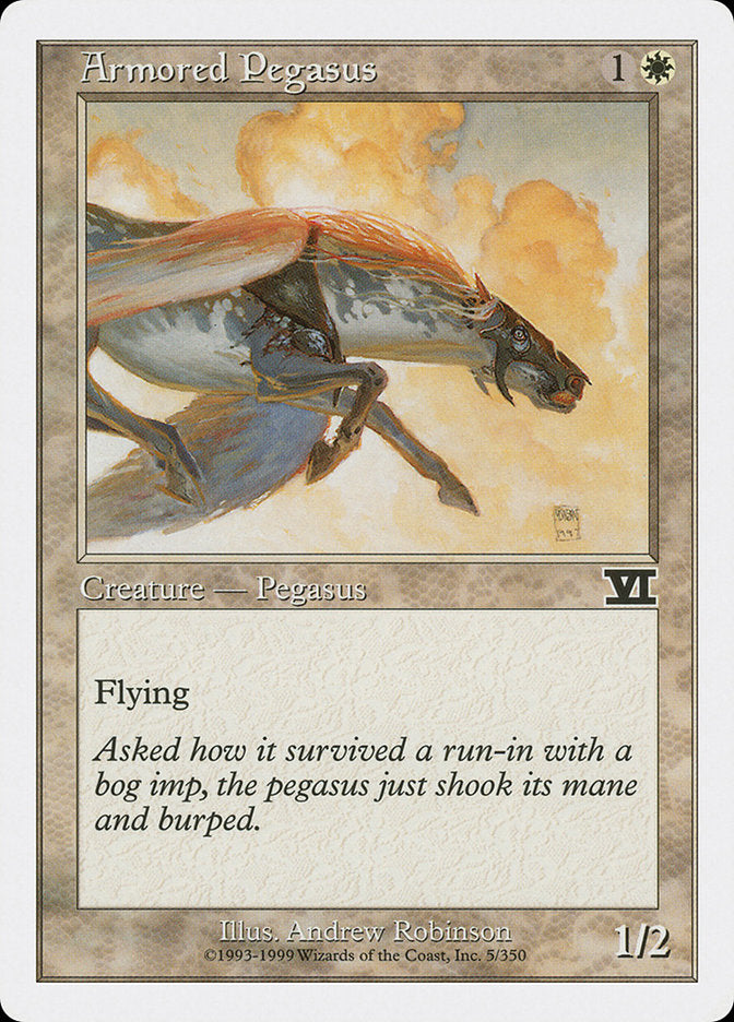 Armored Pegasus – Common Magic: The Gathering card from Classic Sixth Edition (#5)
