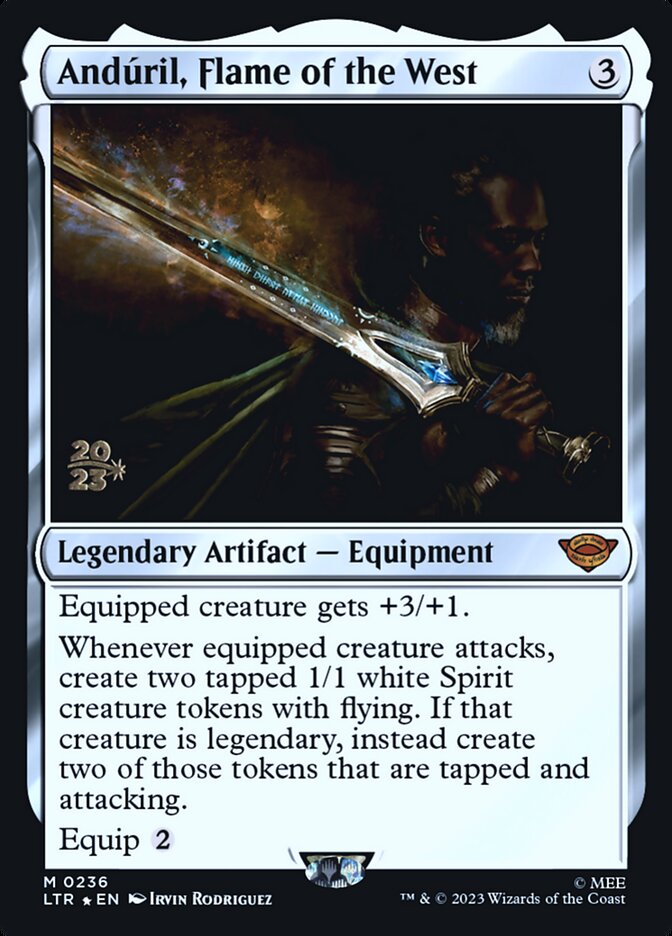 Andúril, Flame of the West – Mythic Magic: The Gathering card from Tales of Middle-earth Promos (#236s)