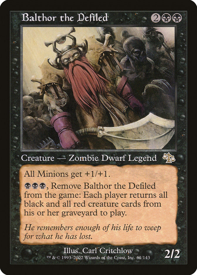 Balthor the Defiled – Rare Magic: The Gathering card from Judgment (#61)