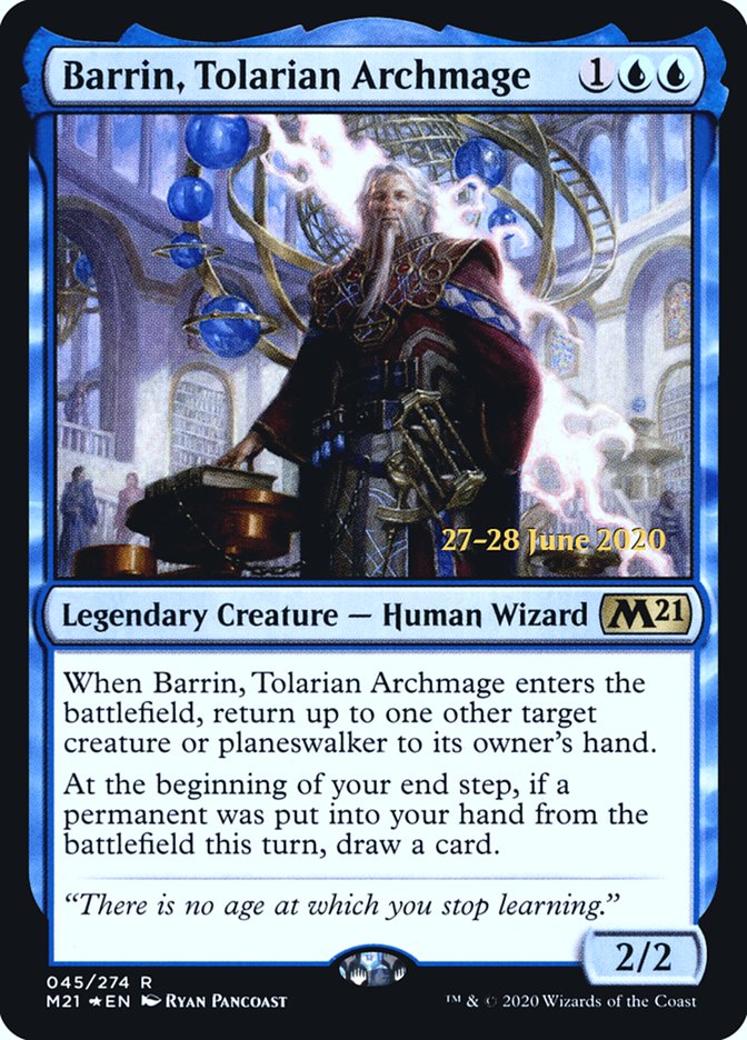 Barrin, Tolarian Archmage – Rare Magic: The Gathering card from Core Set 2021 Promos (#45s)