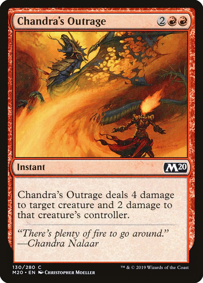Chandra's Outrage – Common Magic: The Gathering card from Core Set 2020 (#130)