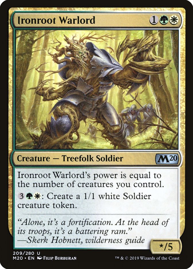 Ironroot Warlord – Uncommon Magic: The Gathering card from Core Set 2020 (#209)