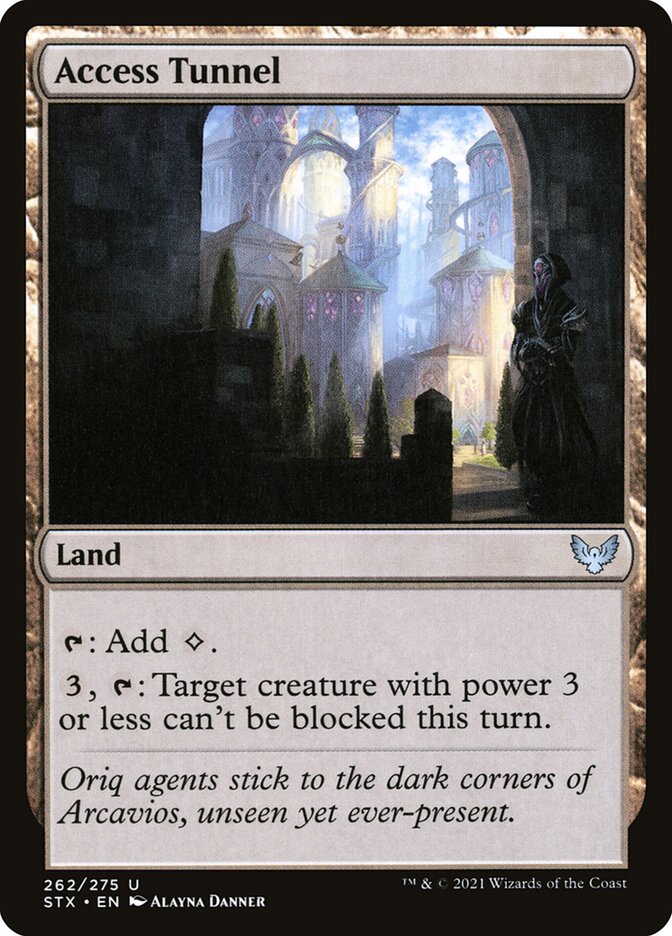 Access Tunnel – Uncommon Magic: The Gathering card from Strixhaven: School of Mages (#262)