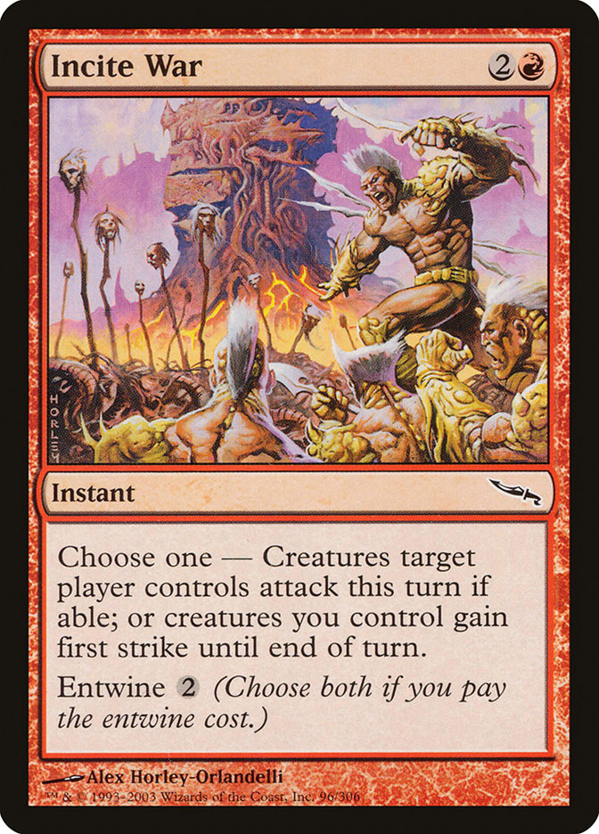 Incite War – Common Magic: The Gathering card from Mirrodin (#96)