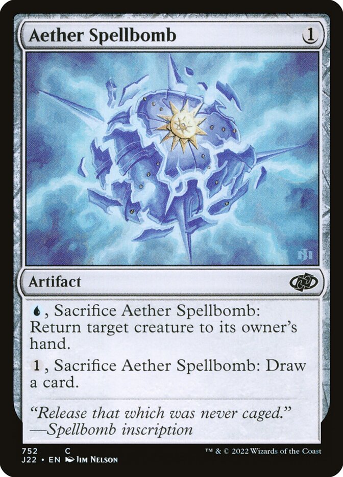 Aether Spellbomb – Common Magic: The Gathering card from Jumpstart 2022 (#752)
