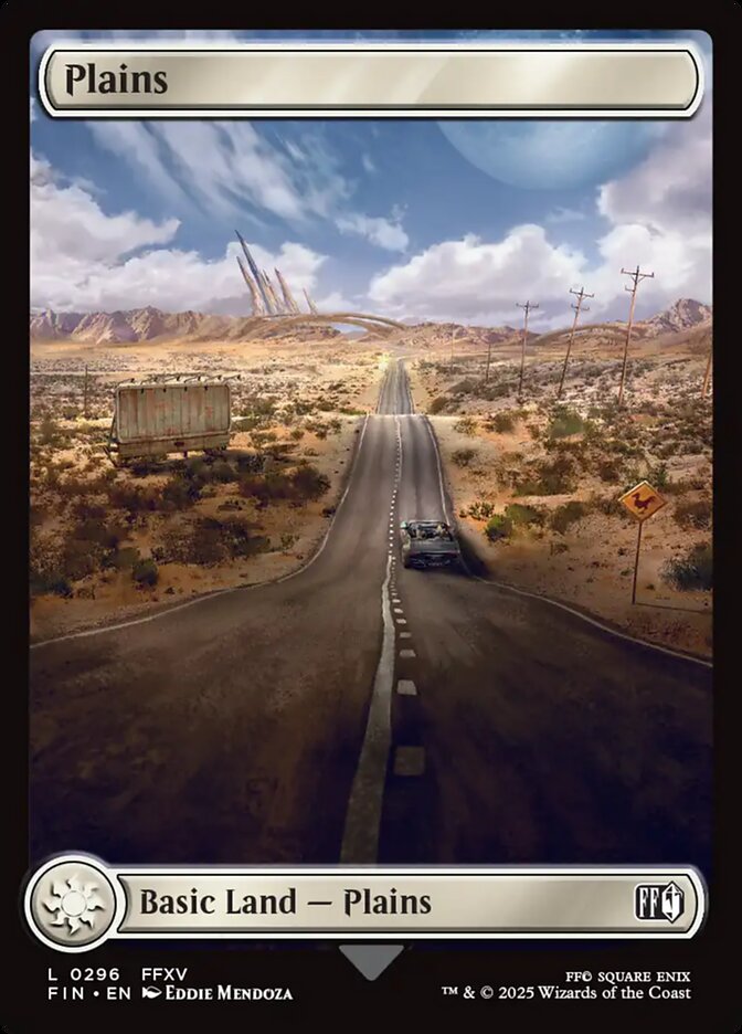 Plains – Common Magic: The Gathering card from Final Fantasy (#296)