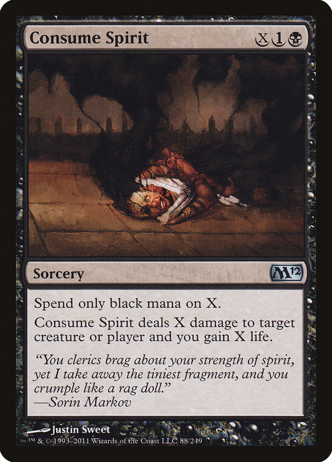 Consume Spirit – Uncommon Magic: The Gathering card from Magic 2012 (#88)