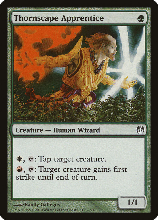 Thornscape Apprentice – Common Magic: The Gathering card from Duel Decks: Phyrexia vs. the Coalition (#37)
