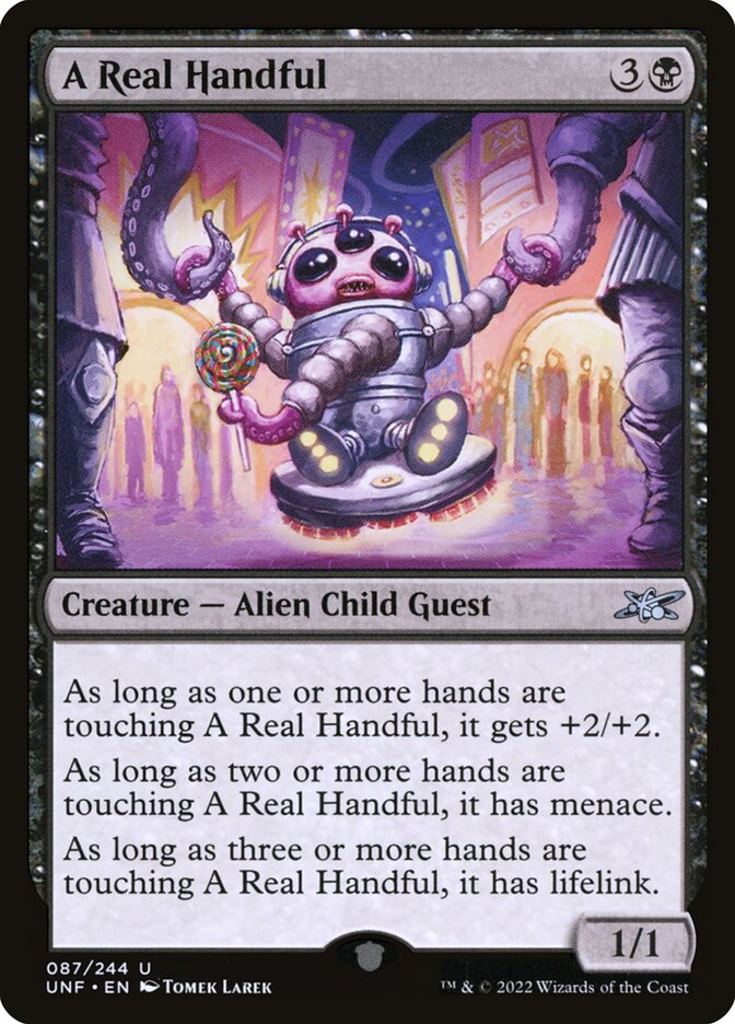 A Real Handful – Uncommon Magic: The Gathering card from Unfinity (#87)