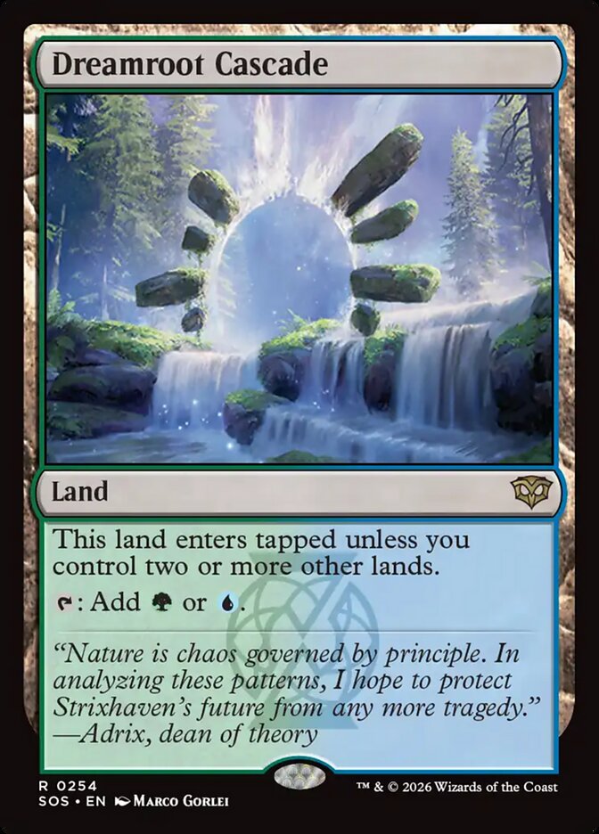 Dreamroot Cascade – Rare Magic: The Gathering card from Secrets of Strixhaven (#254)