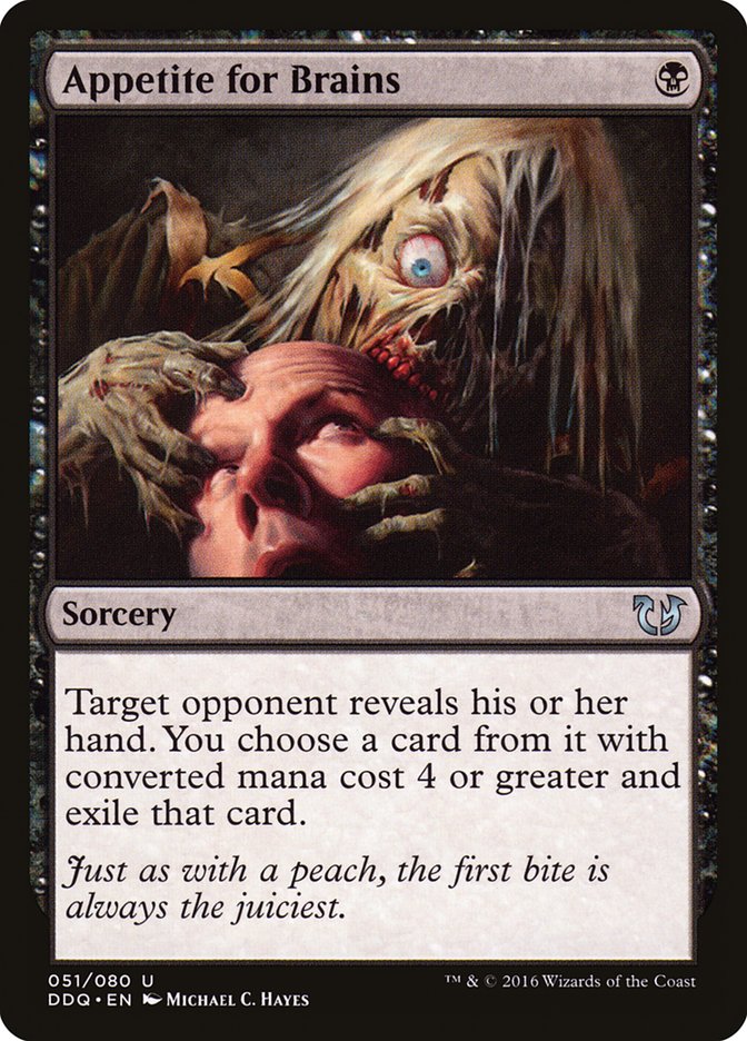 Appetite for Brains – Uncommon Magic: The Gathering card from Duel Decks: Blessed vs. Cursed (#51)