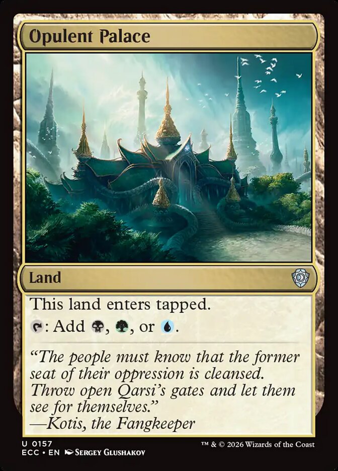 Opulent Palace – Uncommon Magic: The Gathering card from Lorwyn Eclipsed Commander (#157)