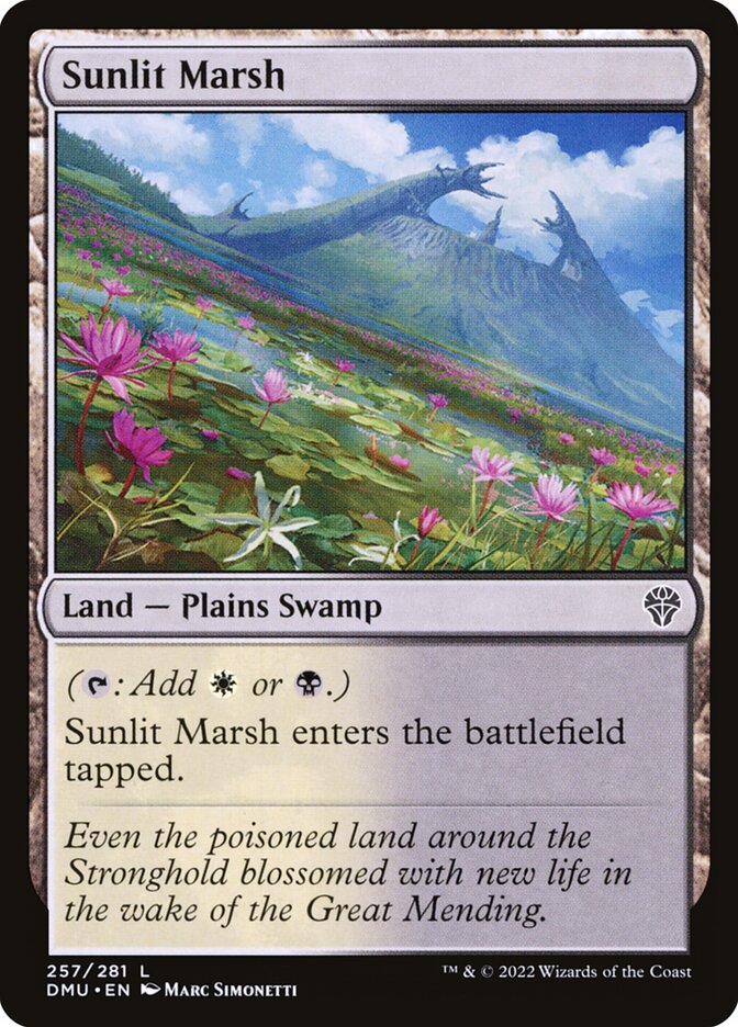 Sunlit Marsh – Common Magic: The Gathering card from Dominaria United (#257)