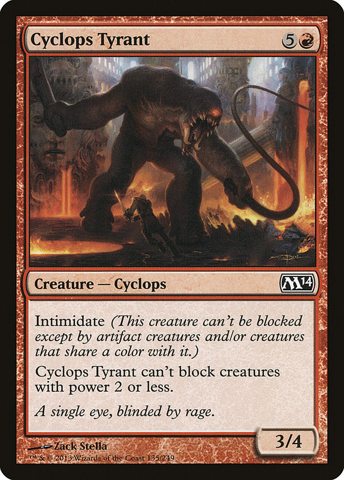 Cyclops Tyrant – Common Magic: The Gathering card from Magic 2014 (#135)