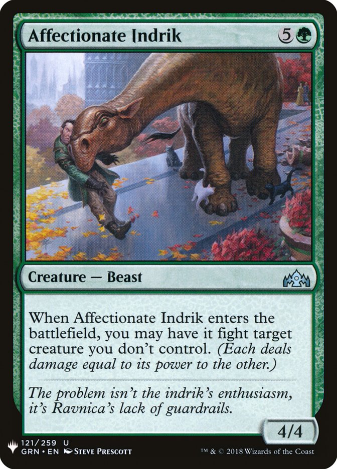 Affectionate Indrik – Uncommon Magic: The Gathering card from The List (#GRN-121)