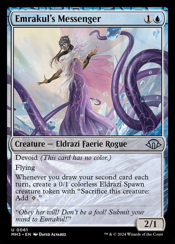 Emrakul's Messenger – Uncommon Magic: The Gathering card from Modern Horizons 3 (#61)