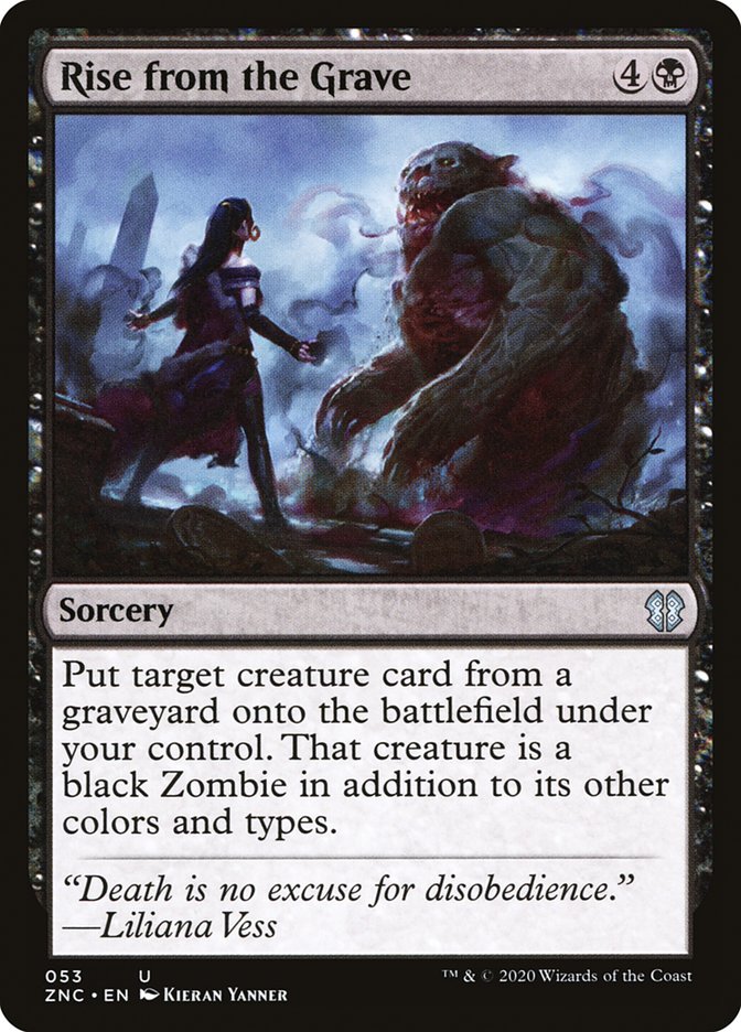 Rise from the Grave – Uncommon Magic: The Gathering card from Zendikar Rising Commander (#53)