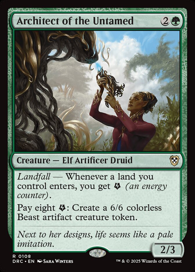 Architect of the Untamed – Rare Magic: The Gathering card from Aetherdrift Commander (#108)