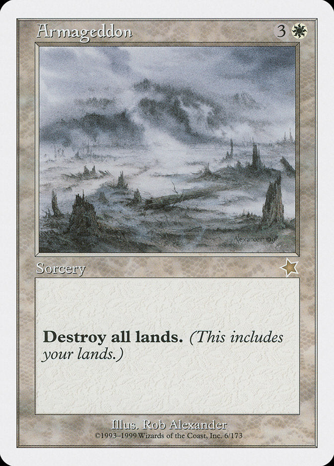 Armageddon – Rare Magic: The Gathering card from Starter 1999 (#6)