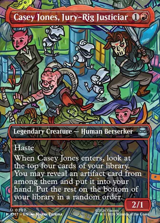Casey Jones, Jury-Rig Justiciar – Uncommon Magic: The Gathering card from Teenage Mutant Ninja Turtles (#207)