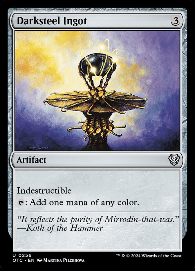 Darksteel Ingot – Uncommon Magic: The Gathering card from Outlaws of Thunder Junction Commander (#256)