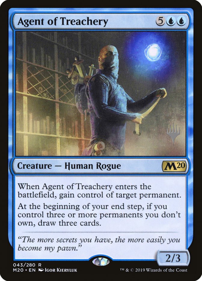 Agent of Treachery – Rare Magic: The Gathering card from Core Set 2020 Promos (#43p)