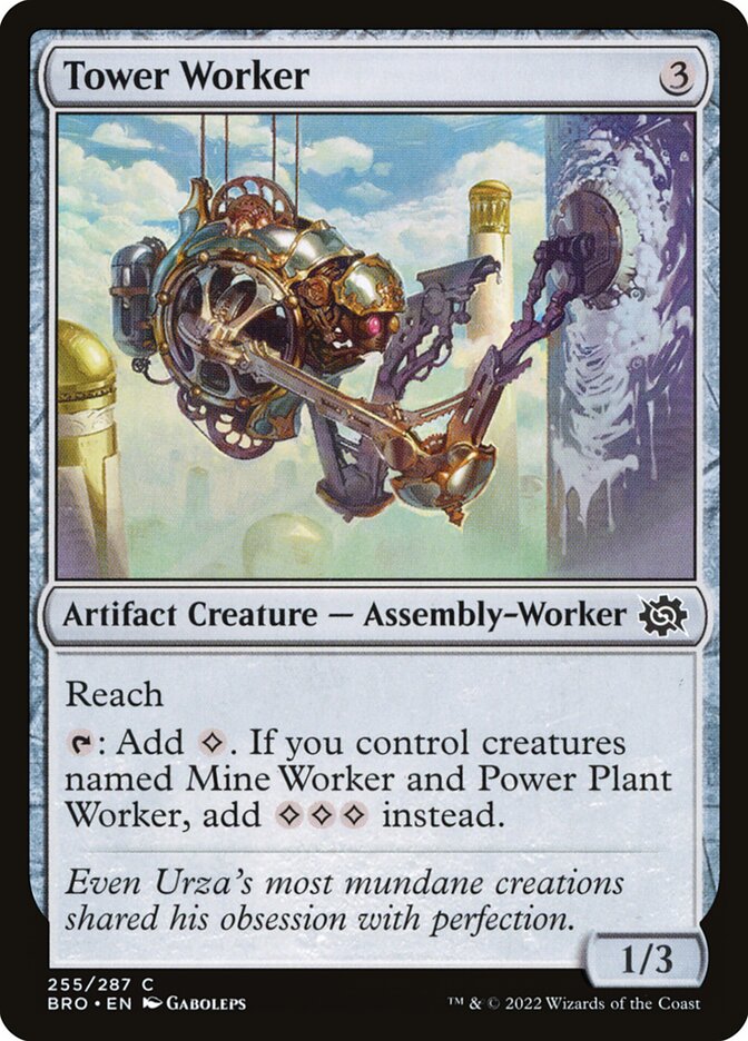 Tower Worker – Common Magic: The Gathering card from The Brothers' War (#255)