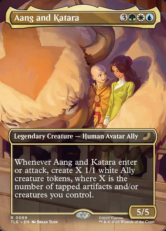 Aang and Katara – Rare Magic: The Gathering card from Avatar: The Last Airbender Eternal (#69)