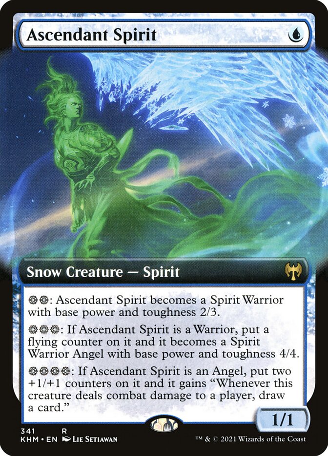 Ascendant Spirit – Rare Magic: The Gathering card from Kaldheim (#341)