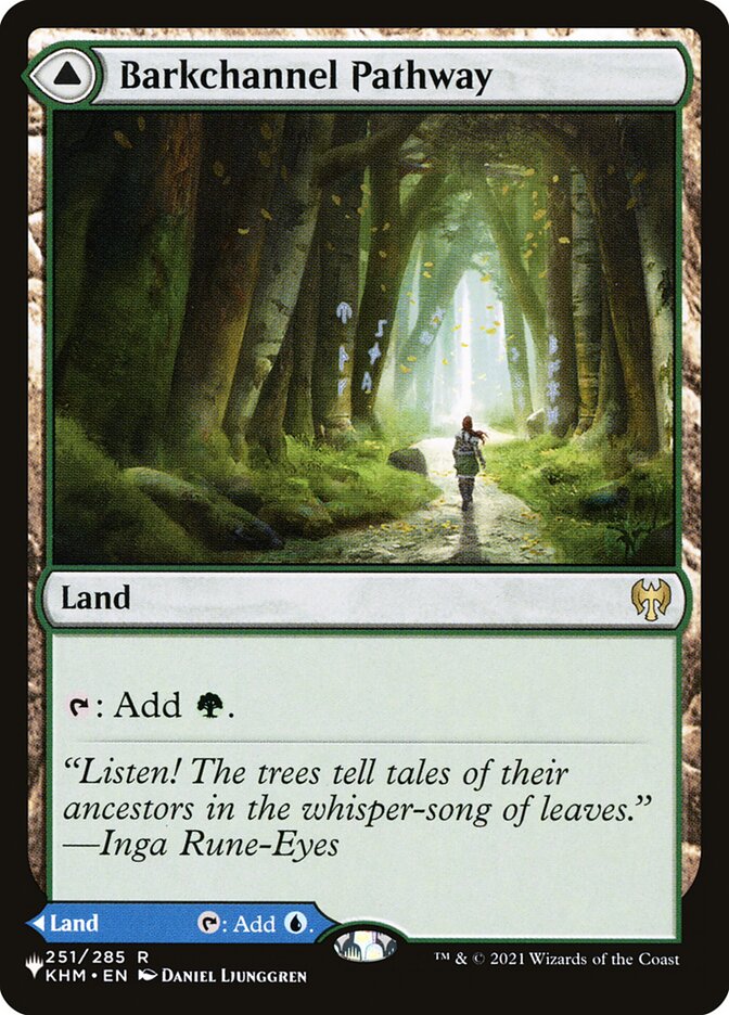 Barkchannel Pathway // Tidechannel Pathway – Rare Magic: The Gathering card from The List (#KHM-251)