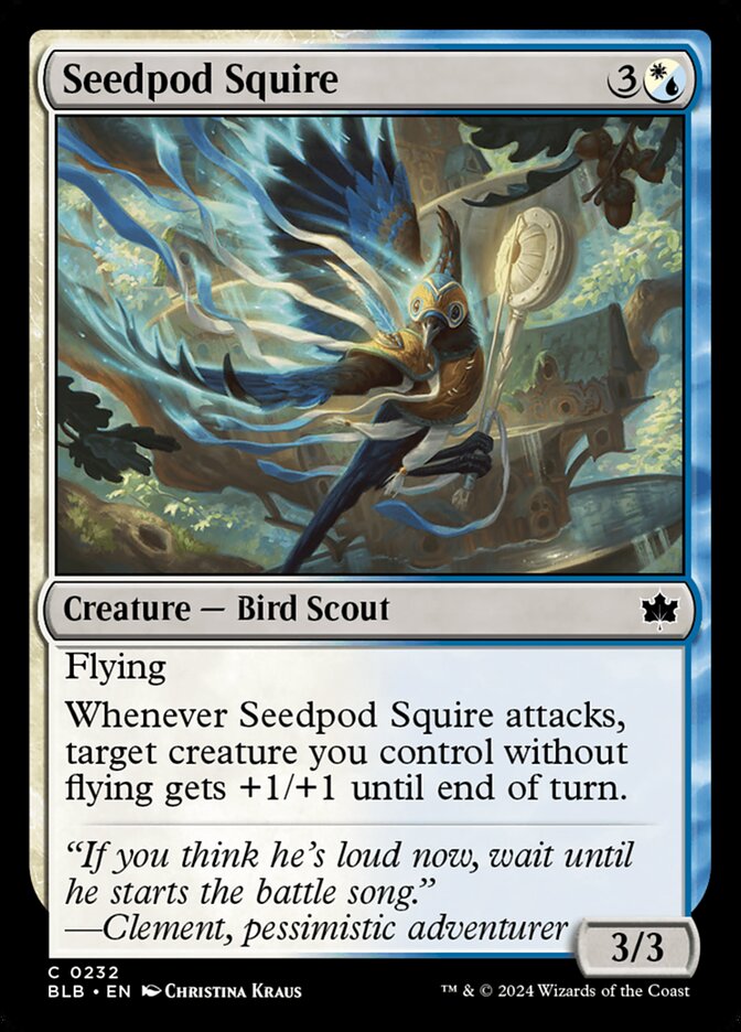 Seedpod Squire – Common Magic: The Gathering card from Bloomburrow (#232)