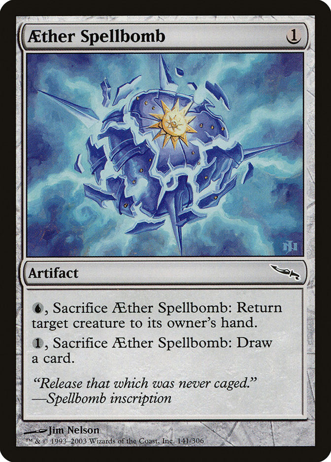 Aether Spellbomb – Common Magic: The Gathering card from Mirrodin (#141)