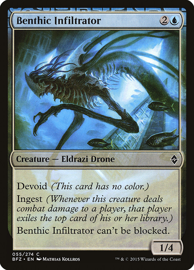 Benthic Infiltrator – Common Magic: The Gathering card from Battle for Zendikar (#55)