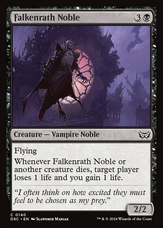 Falkenrath Noble – Common Magic: The Gathering card from Duskmourn: House of Horror Commander (#140)