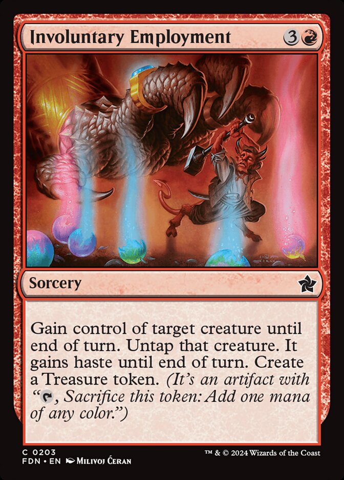 Involuntary Employment – Common Magic: The Gathering card from Foundations (#203)
