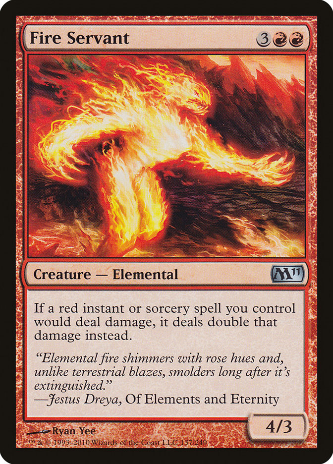 Fire Servant – Uncommon Magic: The Gathering card from Magic 2011 (#137)