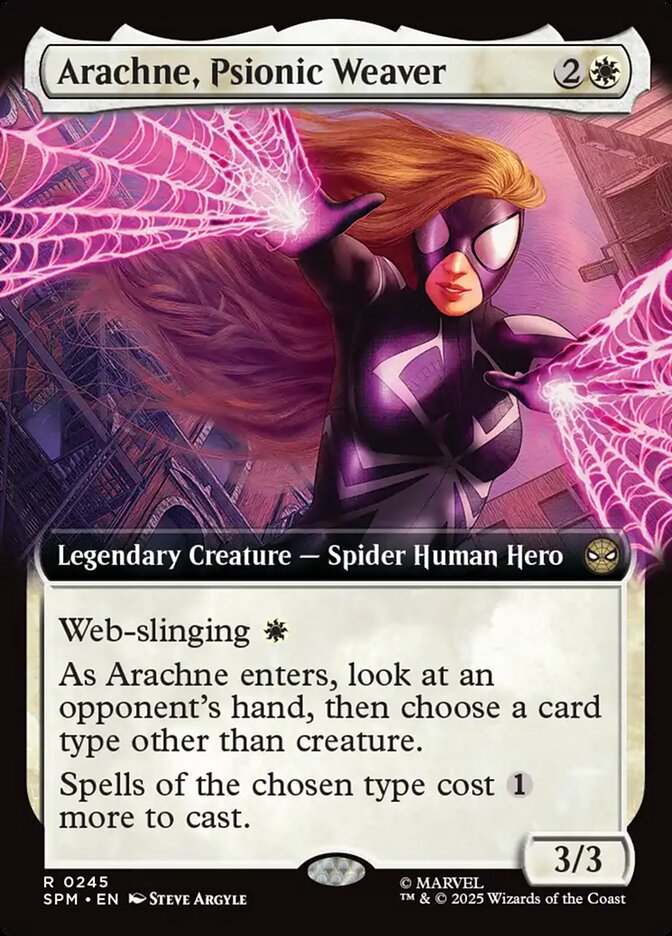 Arachne, Psionic Weaver – Rare Magic: The Gathering card from Marvel's Spider-Man (#245)
