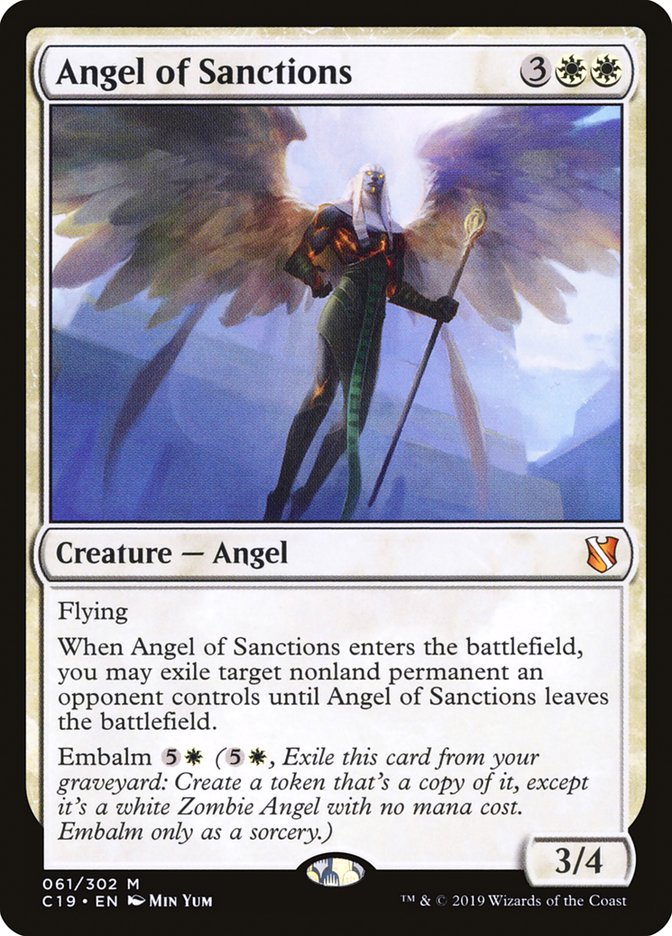 Angel of Sanctions – Mythic Magic: The Gathering card from Commander 2019 (#61)