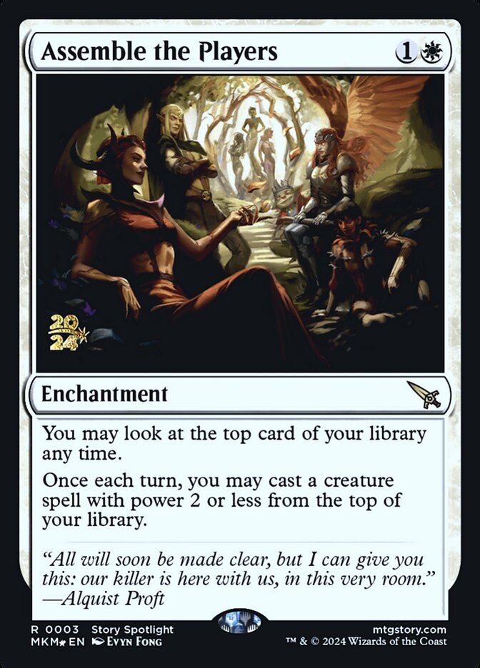 Assemble the Players – Rare Magic: The Gathering card from Murders at Karlov Manor Promos (#3s)