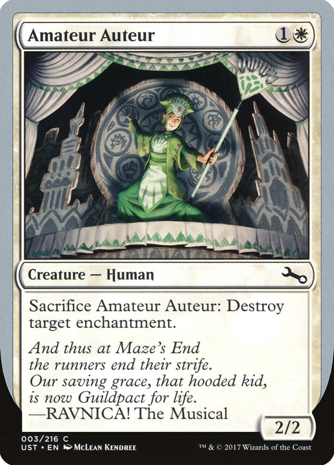 Amateur Auteur – Common Magic: The Gathering card from Unstable (#3a)