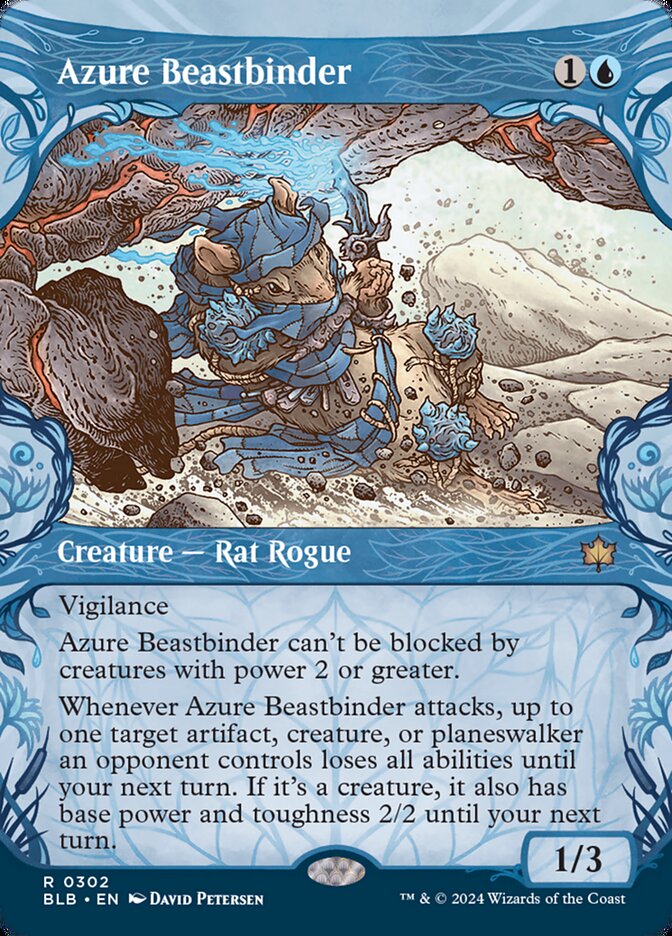 Azure Beastbinder – Rare Magic: The Gathering card from Bloomburrow (#302)