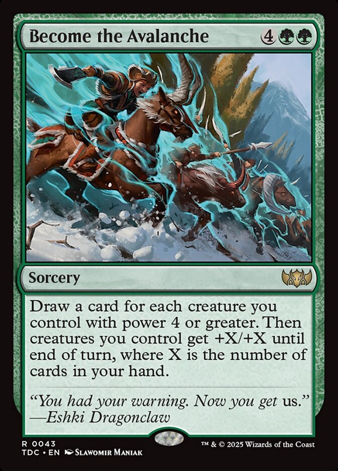 Become the Avalanche – Rare Magic: The Gathering card from Tarkir: Dragonstorm Commander (#43)