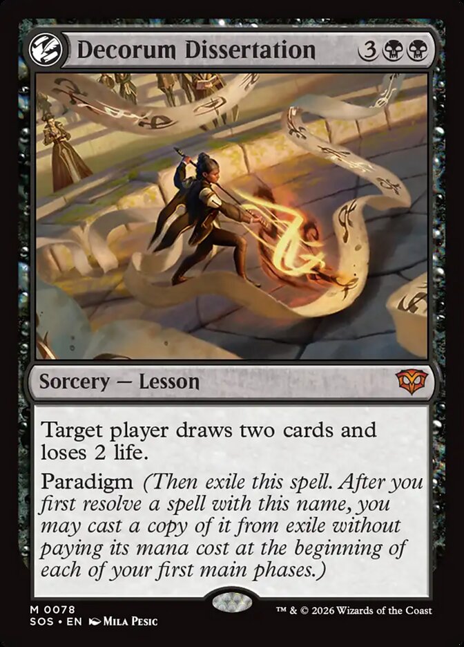 Decorum Dissertation – Mythic Magic: The Gathering card from Secrets of Strixhaven (#78)