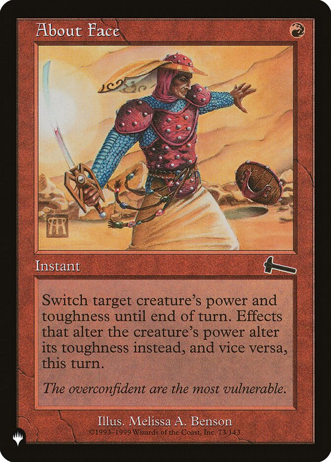 About Face – Common Magic: The Gathering card from The List (#ULG-73)