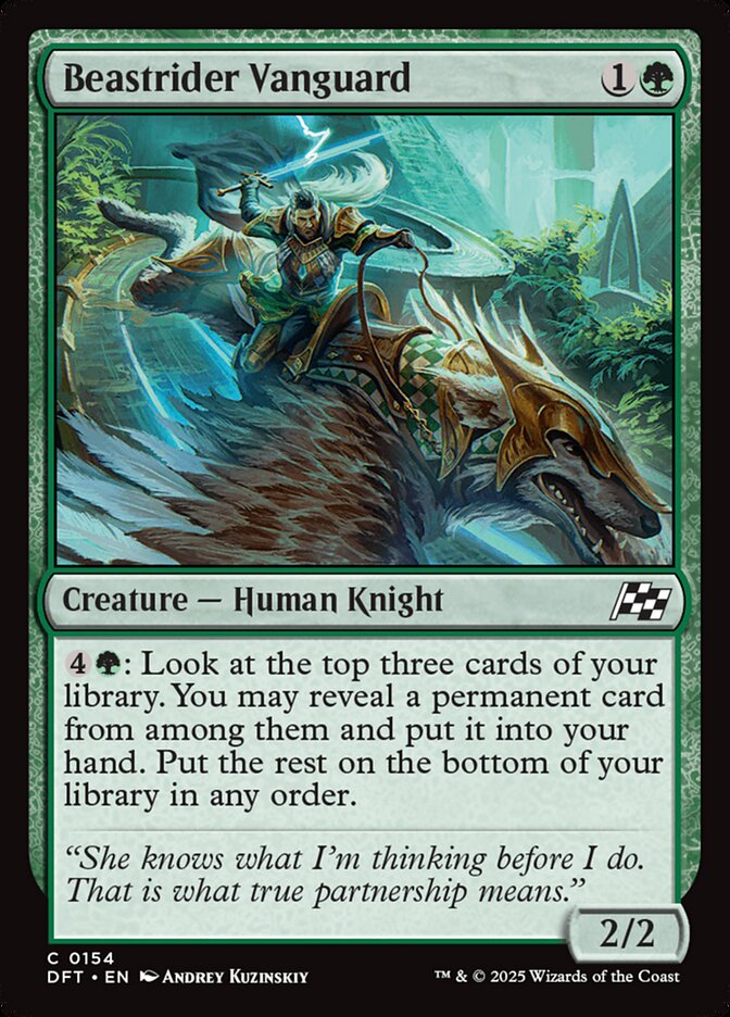 Beastrider Vanguard – Common Magic: The Gathering card from Aetherdrift (#154)