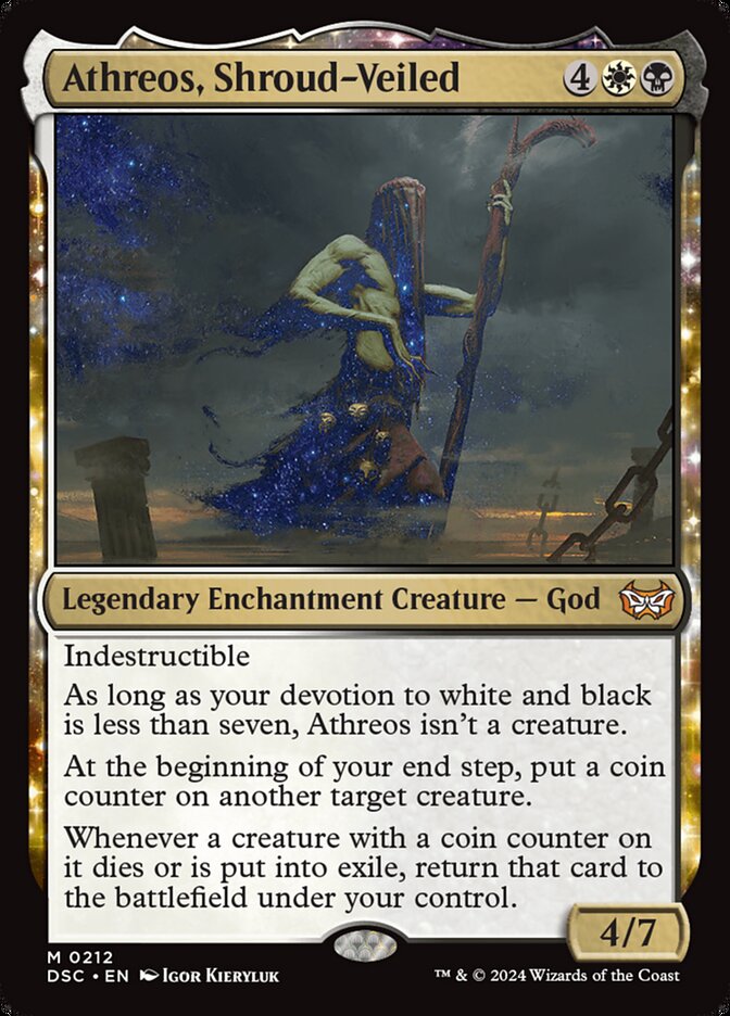 Athreos, Shroud-Veiled – Mythic Magic: The Gathering card from Duskmourn: House of Horror Commander (#212)