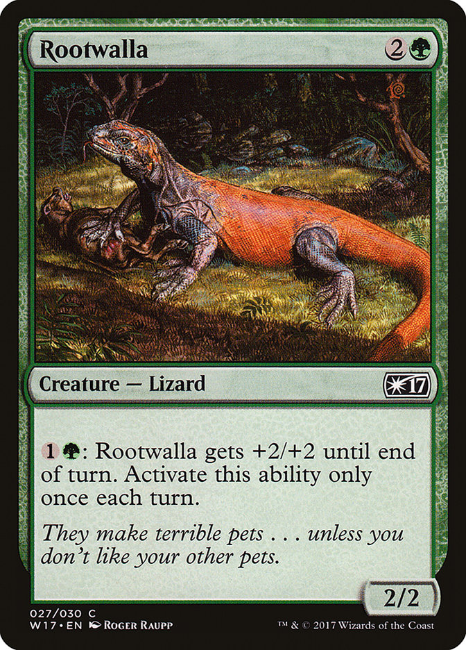 Rootwalla – Common Magic: The Gathering card from Welcome Deck 2017 (#27)