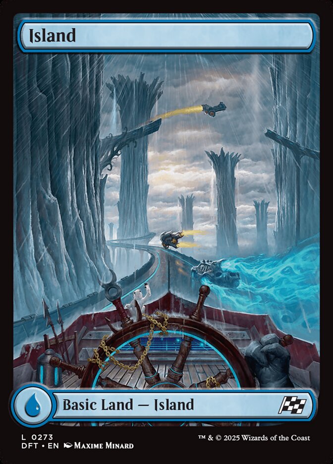 Island – Common Magic: The Gathering card from Aetherdrift (#273)