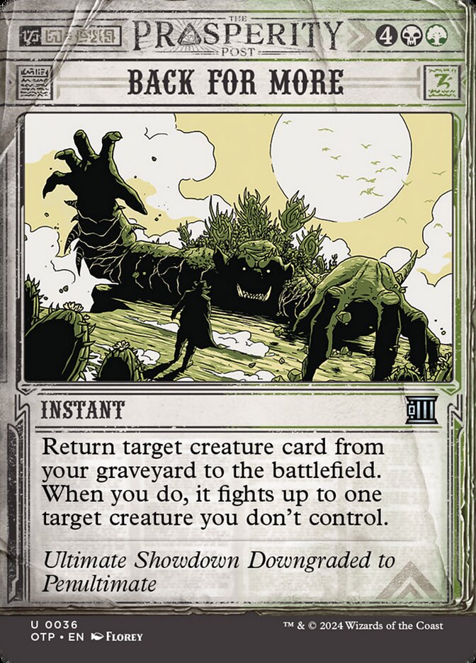Back for More – Uncommon Magic: The Gathering card from Breaking News (#36)