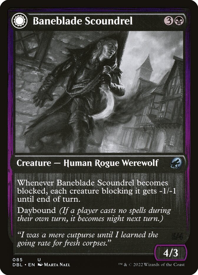 Baneblade Scoundrel // Baneclaw Marauder – Uncommon Magic: The Gathering card from Innistrad: Double Feature (#85)